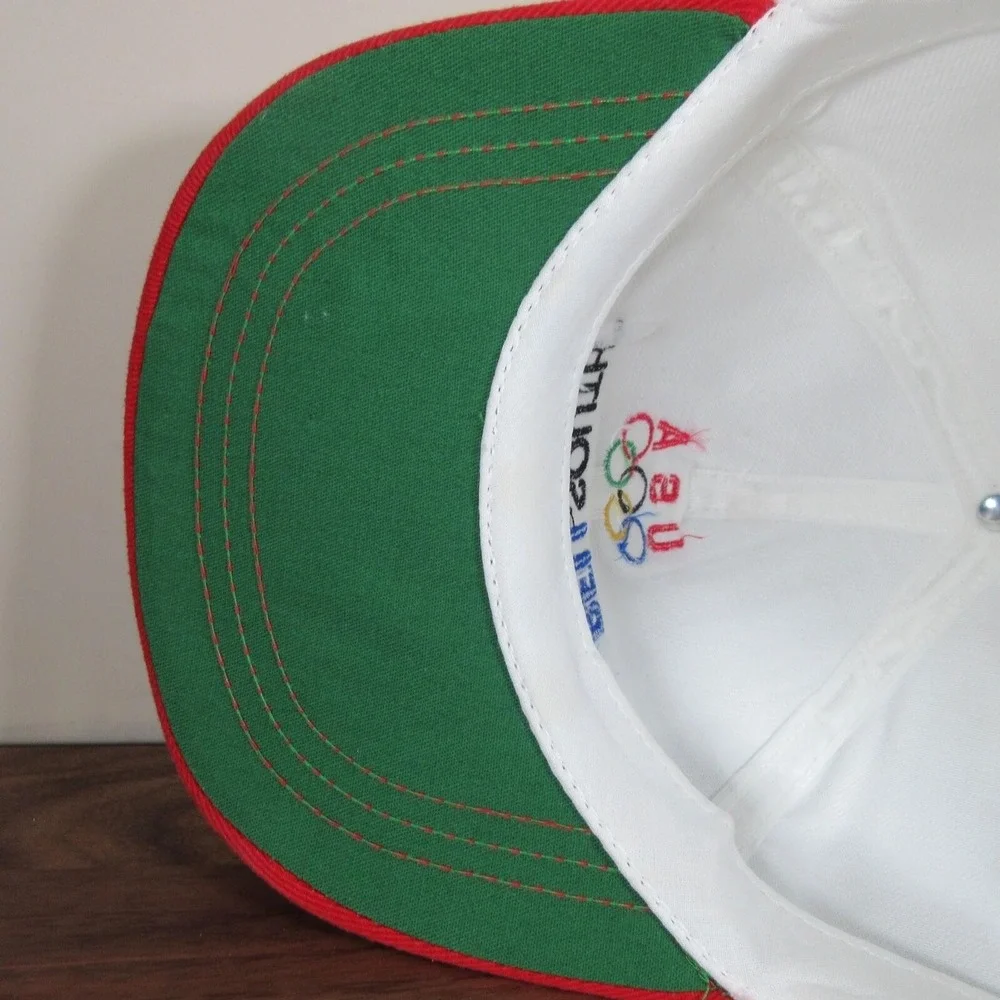 Vintage US‎ Olympics Hat 1996 Atlanta Strap Back Made In USA Bell South With Pin